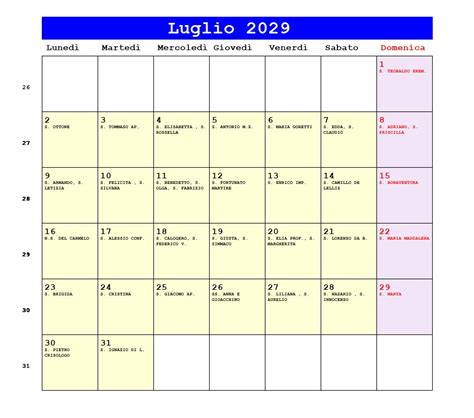 Calendario Luglio 2029 Da Stampare Solleone Sciame Meteoritico Delle Capricornidi Eclisse Di