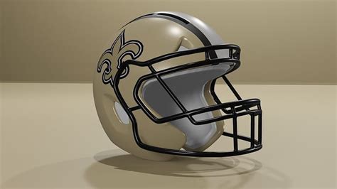 New Orleans Saints Football Helmet 3D model | CGTrader