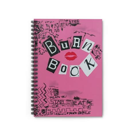 Mean Girls Burn Book Journal Spiral Notebook Ruled Line Etsy