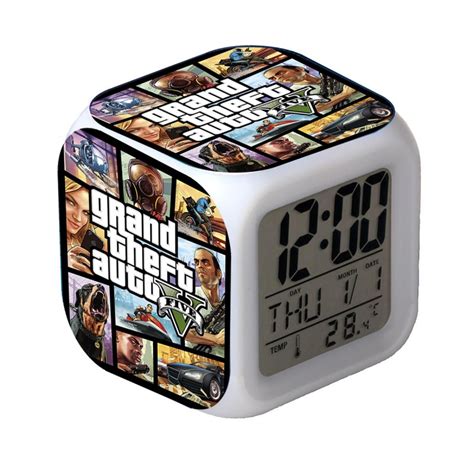 Reloj Despertador Con Alarma Y Luces Led Videojuegos