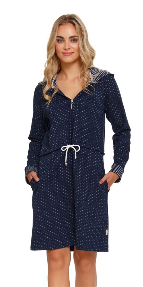 Szlafrok Damski Doctor Nap Navy Blue Rafjolka Pl