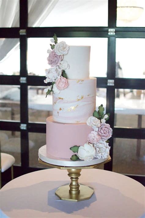 Pink White Marble Wedding Cake Tasty Bakery In 2024 Pink Wedding