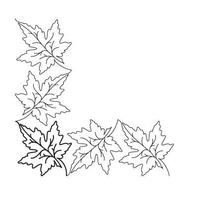 Maple Leaf Corner Digital Quilts Complete Longarm Continuous Line