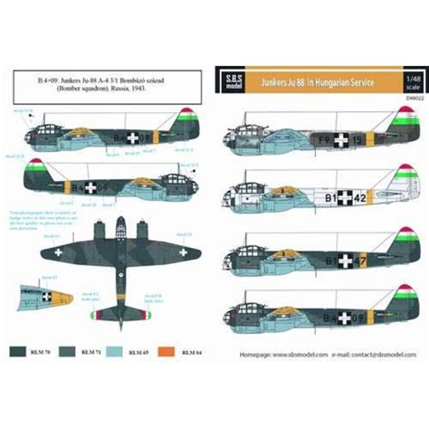 D Cal Sbs Model D Cal Junkers Ju A Ju A Ju D En Ser