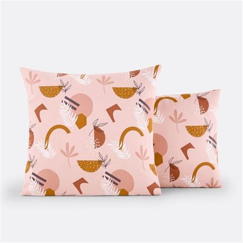 Taie d oreiller coton aurès La Redoute Interieurs imprimé fond nude La Redoute