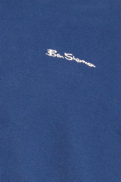 BEN SHERMAN Blue Tipped Polo Shirt BadRhino