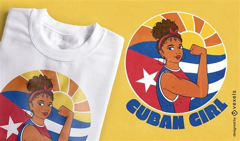 Descarga Vector De Dise O De Camiseta De Mujer Cubana Negra Fuerte