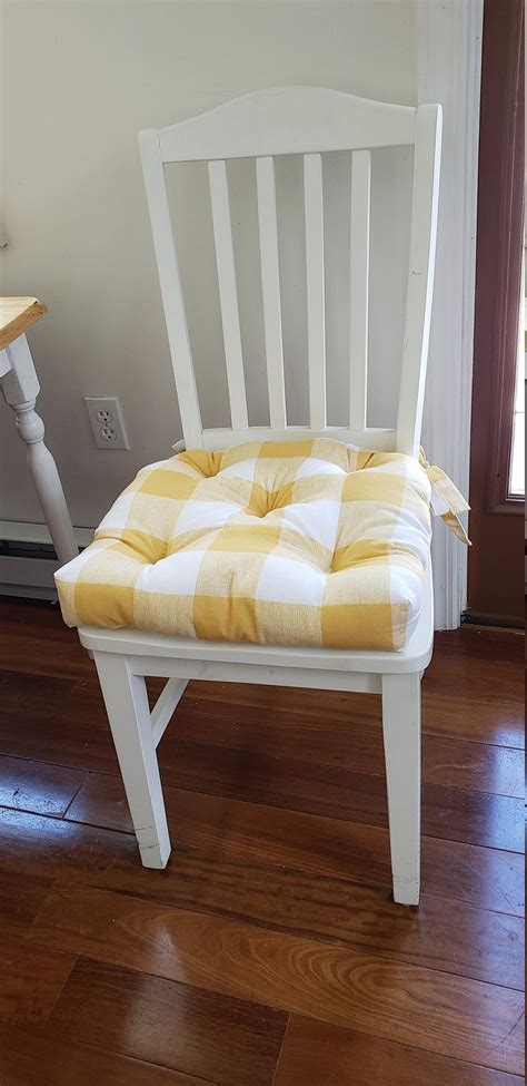 Set Of 6 Tufted Chair Pads 16x 16 Buffalo Check Etsy