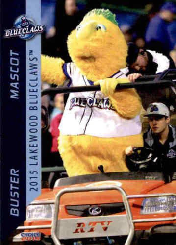 2015 Lakewood Blueclaws Choice 34 Buster Mascot Nm Baseball Card Ebay