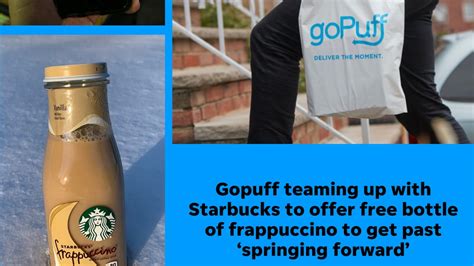 Free Starbucks frappuccino bottle with Gopuff DST order. How to order