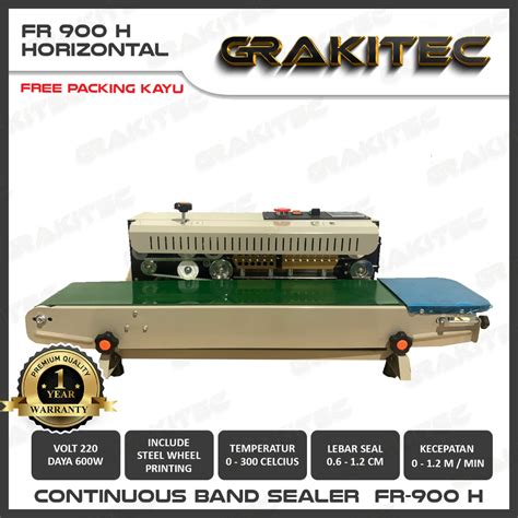 Jual Continuous Band Sealer Mesin Segel Plastik FR 900 Vertikal