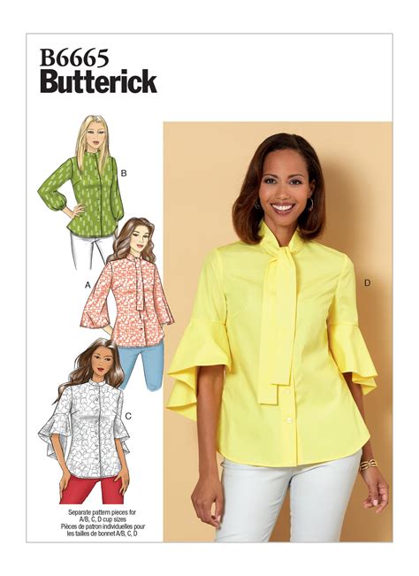 B6665 Misses Top Sewing Pattern Butterick Patterns