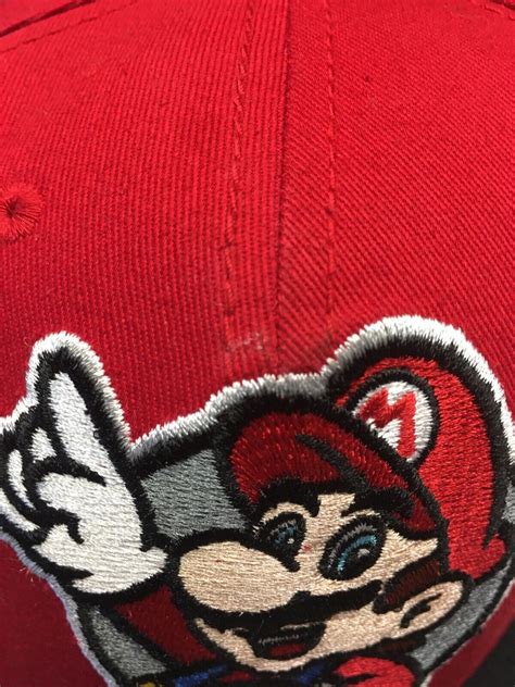 Super Mario Bros Snapback Hat Adjustable Red Mario Ch Gem