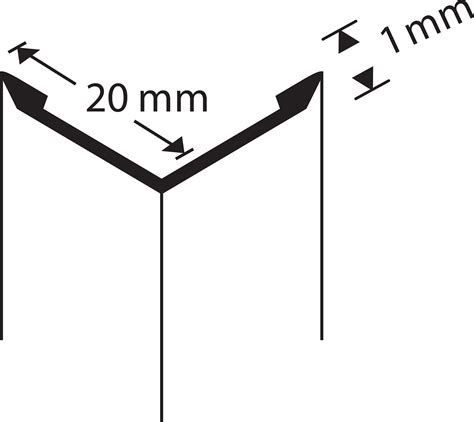 HÖRNSKYDDS PROFIL 20X20X1MM BORSTAT ROSTFRITT STÅL 2700MM Duuri Oy