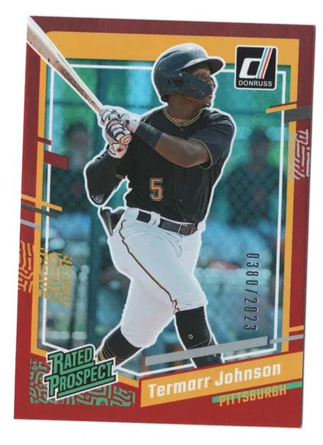 Donruss Termarr Johnson Carte Parall Le Cot E Prospect Holo Rouge