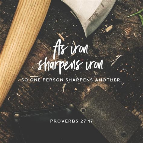 Image for Iron Sharpens Iron - Proverbs 27:17 - 316 Quotes