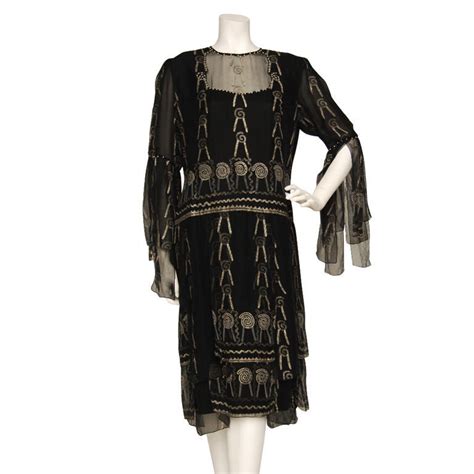 Zandra Rhodes Dress Black Chiffon Dress At 1stdibs