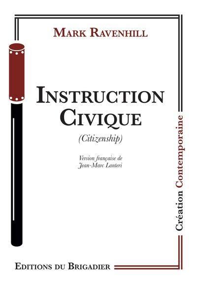 Livre Instruction civique Citizenship écrit par Mark Ravenhill