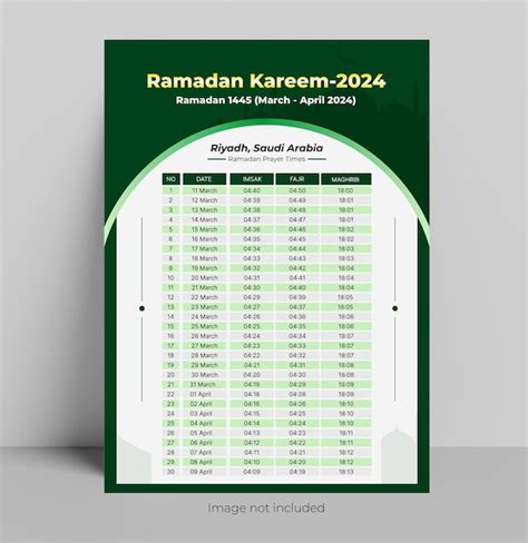 Ramadan Kalender F R Das Jahr Premium Vektor