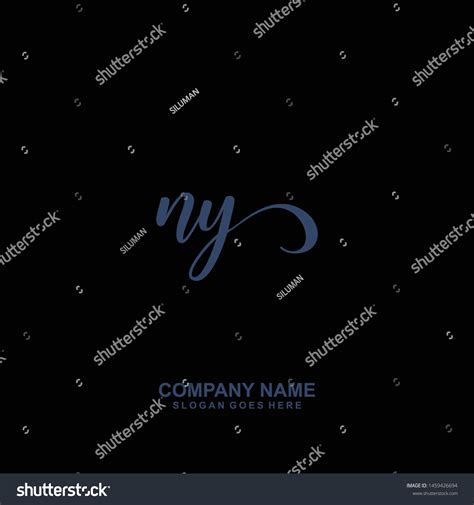 Ny Initial Handwriting Logo Vector Stock Vector Royalty Free 1459426694 Shutterstock