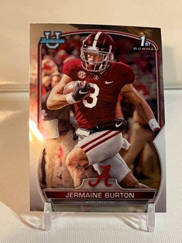 2022 Bowman U Chrome Football Jermaine Burton 62 1st Alabama