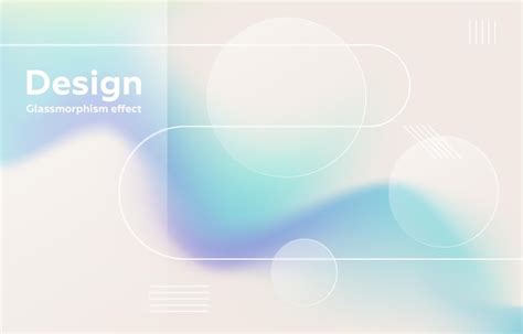 Premium Vector Gradient Background Glassmorphism Effect Lines And Circles