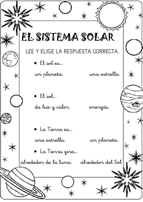 El Sistema Solar Ficha Interactiva Y Descargable Puedes Hacer Los