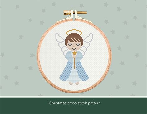 Christmas Ornament Cross Stitch Pattern Angel Small - Etsy