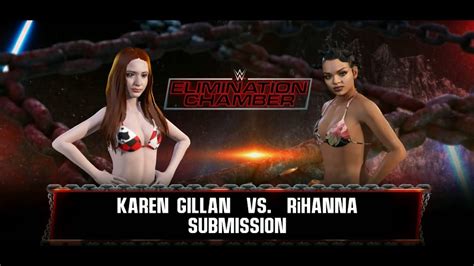 Karen Gillian Vs Rihanna Daily Bikini Bearhug Submission Match