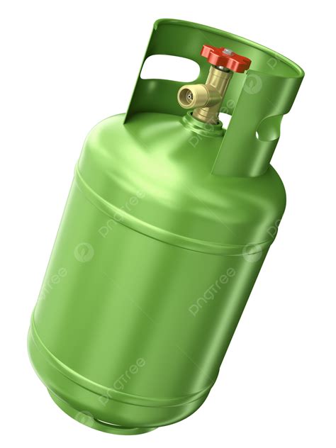 Green Gas Container Lpg Metal Compressed Close Up Png Transparent