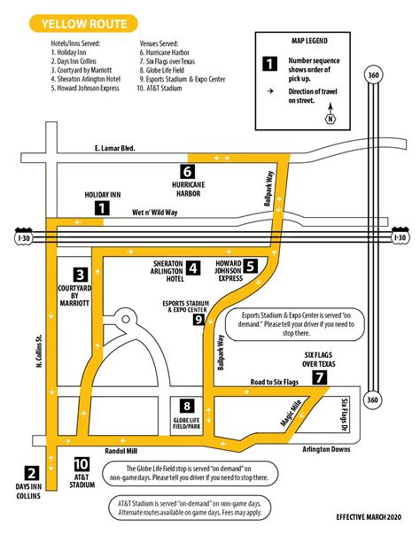 Yellow Line Arlington Trolley