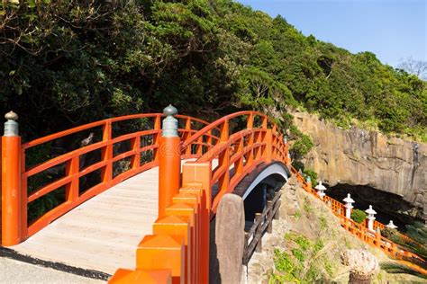 Aoshima Island And Japanese Torii With Sunshine Stock Photo Image Of