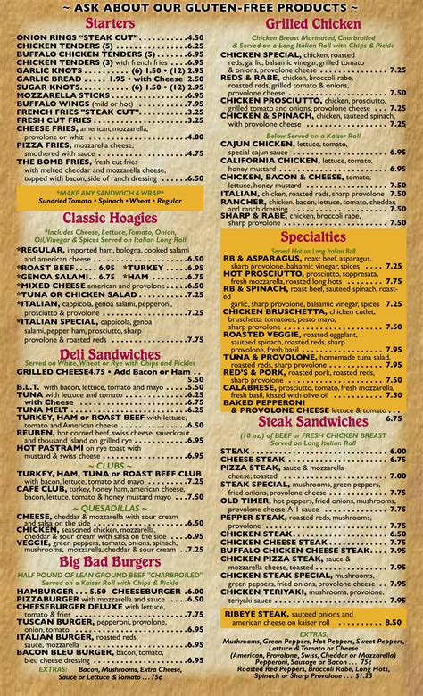 Franco's Restaurant menu in Marlton, New Jersey, USA