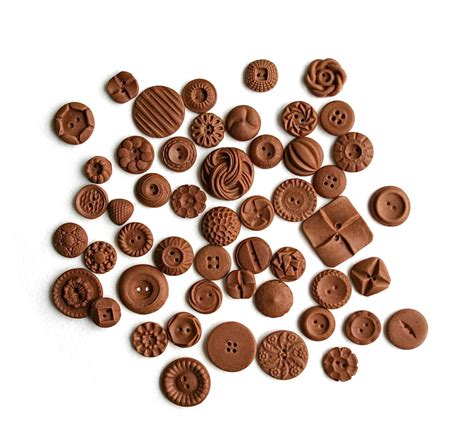 Chocolate Candy Vintage Buttons 50 by by andiespecialtysweets