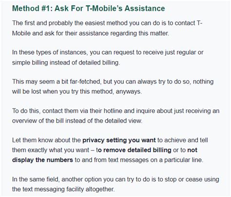 How To Hide Text Messages On T Mobile Bill Mobile Services Center