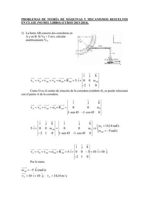 Pdf Problemas De TeorÍa De MÁquinas Y Mecanismos … Resuelt