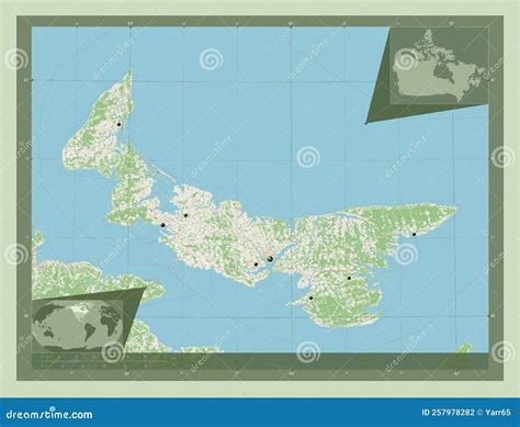 Prince Edward Island Canada Osm Major Cities Stock Illustration Illustration Of