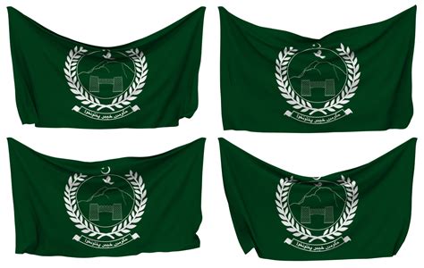 Government Of Khyber Pakhtunkhwa Kpk Pinned Flag From Corners