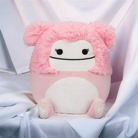 Squishmallows Toys Brina Pink Bigfoot With Fuzzy Belly 8