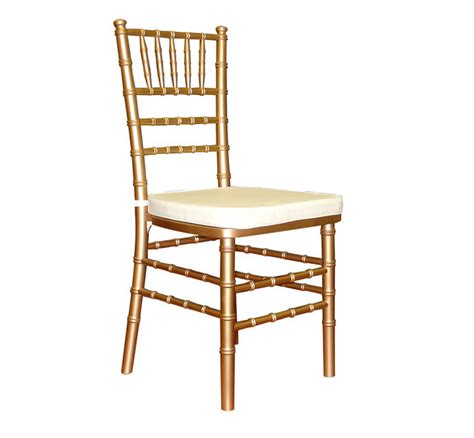 Gold Chiavari Chair w/ Ivory Cushion - Rent-All Plaza of Kennesaw