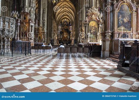 Interior of St. Stephen S Cathedral, a Medieval Catholic Church in the ...