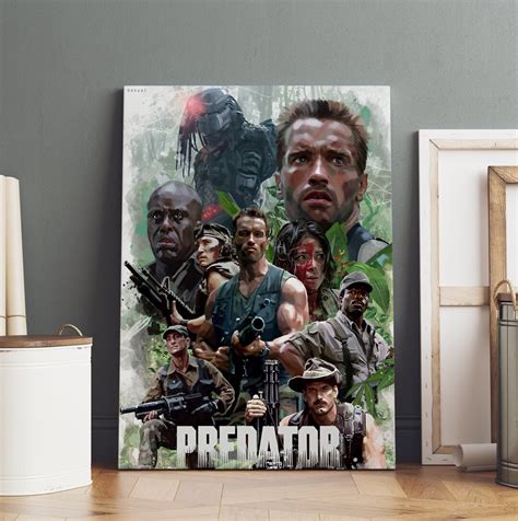 Predator Poster Arnold Schwarzenegger Classic Movie Wall Art Rolled ...