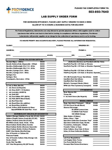 Fillable Online Laboratory Supply Order Request Form Arcgis Survey123 Fax Email Print Pdffiller