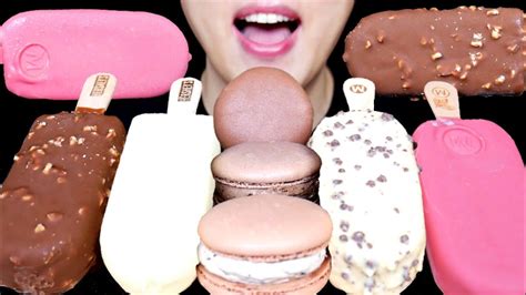 Asmr Magnum Hersheys Chocolate Ice Cream Chocolate Macarons Mukbang