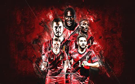 Belgium National Football Team Red Stone Background Belgium Football