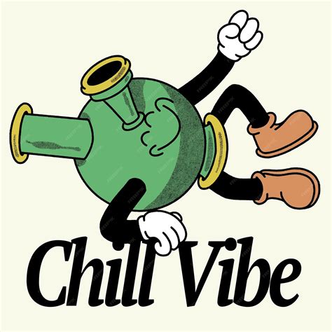 Premium Vector Chill Vibe With Bong Groovy Character Design