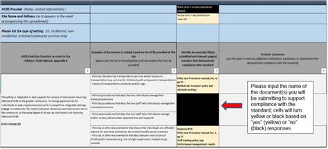 Hcbs Final Rule Survey Validation And Documentation Request