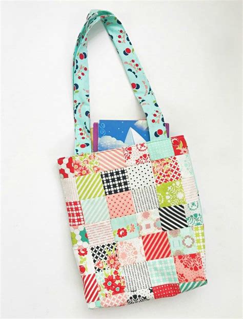 Sewing Tutorial Mini Charm Pack Patchwork Tote Mini Charm Quilted