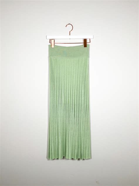 Maria Mcmanus Sheer Pleat Skirt Aegean Green Piermarini