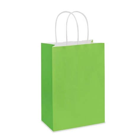 15 X 8 X 21 Cm Deluxe Small Green Paper Bags Paper Boss